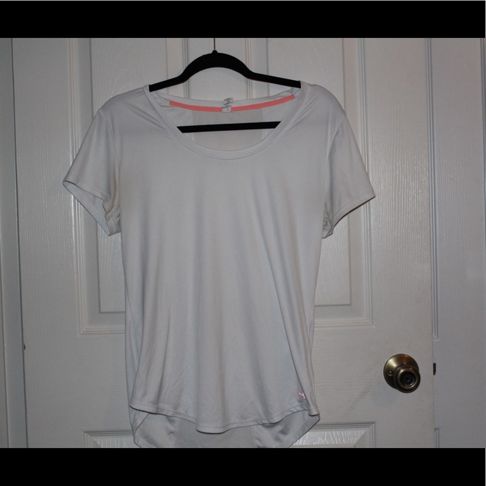 White Under Armor Dri Fit Top